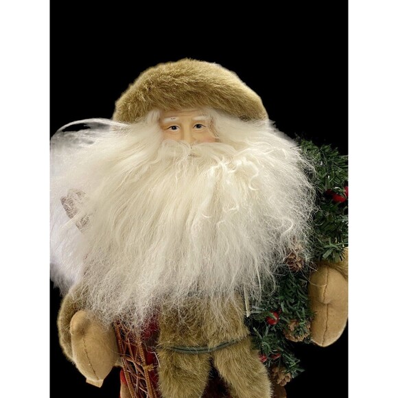 Santa Statue 18” Old World Santa Limited Edition Collection 2004 With Skies,Tree - Picture 3 of 15